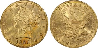 1893 $10 MS62