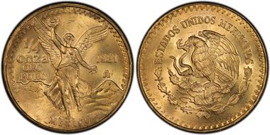 1981-Mo 1/4 oz Libertad Au MS65