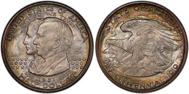 1921 50C Alabama, 2X2 MS67