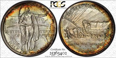 1938-D 50C Oregon MS68+