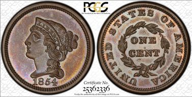 1854 1C J-160 PR65BN