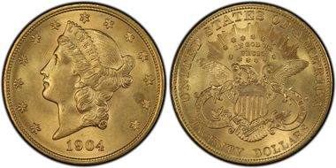 1904 $20 MS65+