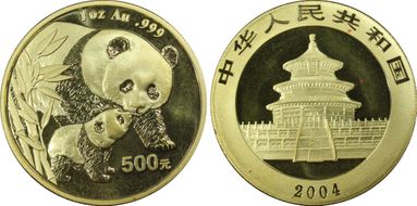 2004 500 Yn Panda Gold PAN-372A MS68