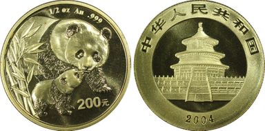 2004 200 Yn Panda Gold MS69