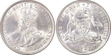 1927(m) Florin MS62