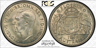 1945(m) Florin KM-40  Ag MS64