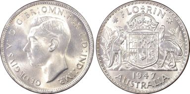 1947(m) Florin KM-40a  Ag MS64