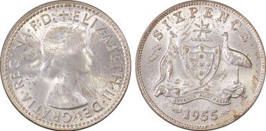 1955(m) 6D KM-58  Ag MS64