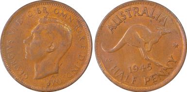 1945(p) 1/2D No Dot MS63BN