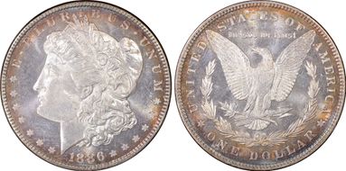 1886 $1 MS64+ PL