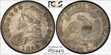 1814/3 50C O-101a AU58