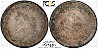 1814 50C O-108a, E/A MS64+