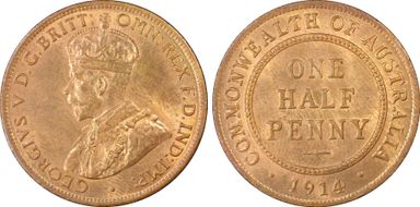 1914 1/2D MS64RD