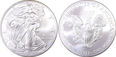 2011 $1 Silver Eagle 25th Anniversary MS69