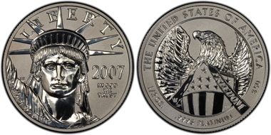 2007-W $50 Statue of Liberty 10th Ann Set Rev PR PR69