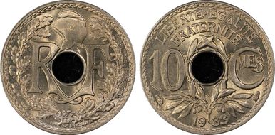 1933 10C Gad-286 F-138 MS68