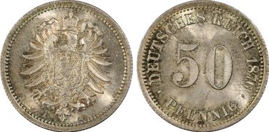 1876-A 50 Pfg J-7 MS66