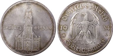 1934-A 5 Mk Potsdam w/Date J-356 MS66