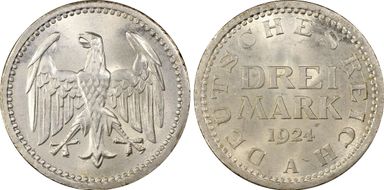 1924-A 3 Mk J-312 MS65