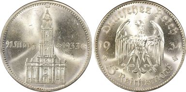 1934-F 5 Mk Potsdam w/Date J-356 MS65