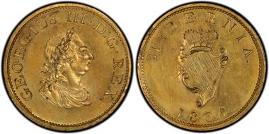 1805 1/2D S-6621 Gilt Engrailed Edge PR62