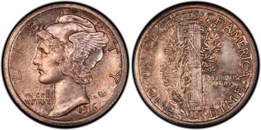 1916-D 10C MS64FB