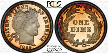 1899 10C PR67+ DCAM