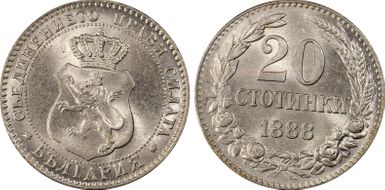 1888 20 St KM-11 MS65+