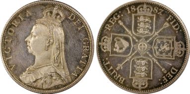 1887 Florin S-3925 Jubilee Head PR64CAM
