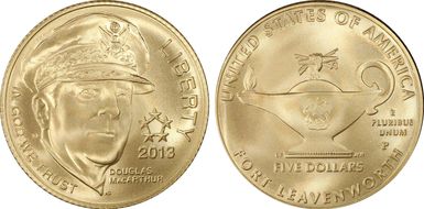 2013-P $5 5 Star Generals MacArthur MS69