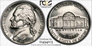 1939 5C Reverse of 1940 PR66