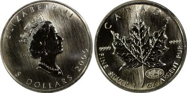 2000 $5 ML Fireworks 2000 Privy Ag MS68