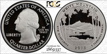 2013-S 25C White Mountain NP-Silver PR70DCAM
