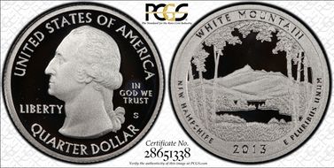 2013-S 25C White Mountain NP-Silver PR69DCAM