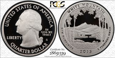 2013-S 25C White Mountain NP-Silver PR69DCAM