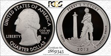 2013-S 25C Perry's Memorial NP-Silver PR69DCAM