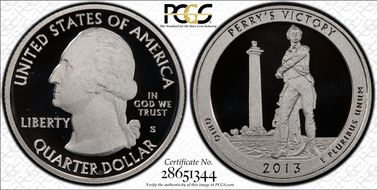 2013-S 25C Perry's Memorial NP-Silver PR67DCAM