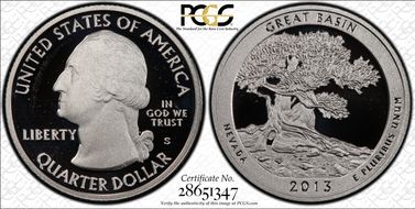2013-S 25C Great Basin NP - Silver PR66DCAM
