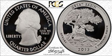 2013-S 25C Great Basin NP - Silver PR69DCAM