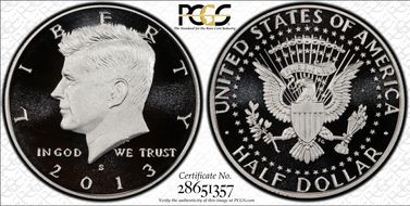 2013-S 50C Silver PR69DCAM