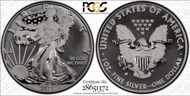 2013-W $1 Enhanced Silver Eagle West Point Mint Set SP70