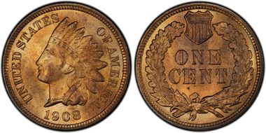 1908 1C MS65RB