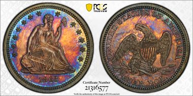 1863 25C PR64