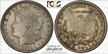 1921 $1 Morgan AU58