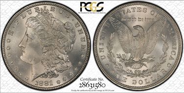 1881 $1 MS65