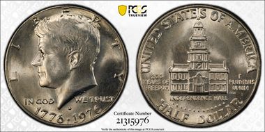 1976-D 50C Clad MS65