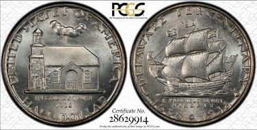 1936 50C Delaware MS66