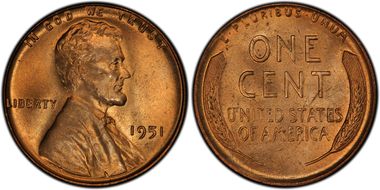 1951 1C MS66+ RD