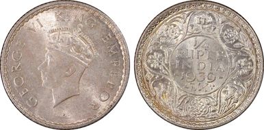 1939(B) 1/4 Rup SW-9.79 MS64