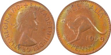 1959 Y. (p) 1D MS63RB